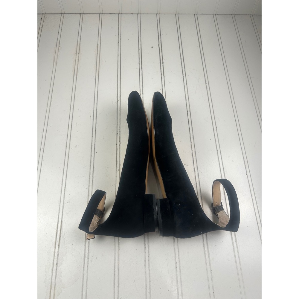 Vince Camuto Attera Black Suede Ankle Strap Ballet Work Flats Women's Size 8M - Picture 8 of 10